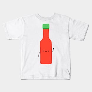 Cute Hot Sauce Bottle Kids T-Shirt